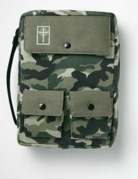 Bible Cover-Cargo Nylon W/Handle-Large-Camouflage