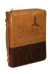 Bible Cover-Isaiah 40-Medium-Brown/Tan Two Tone Luxleather