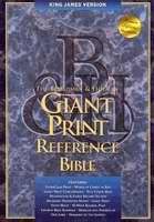 KJV Giant Print Reference Bible-Black/Burgundy LeatherTouch