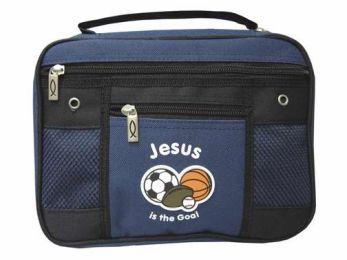 Bible Cover-Kids-Canvas w/Rubber Patch-Jesus Is The Goal-X Large-Navy