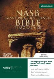 NASB Giant Print Reference Bible/Personal Size-Black Bonded Leather Indexed