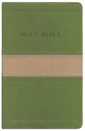 KJV Personal Size Giant Print Reference Bible-Tan/Olive Flexisoft (Value Price)