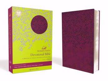 NKJV Women Of Faith Devotional Bible-Plum LeatherSoft