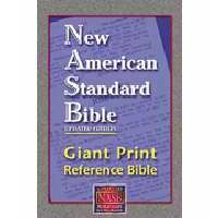 NASB Giant Print Reference Bible-Burgundy Leathertex