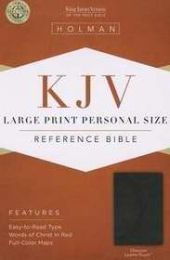 KJV Large Print Personal Size Reference Bible-Charcoal LeatherTouch Indexed