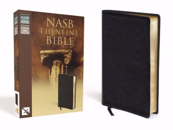 NASB Thinline Bible-Black Bonded Leather