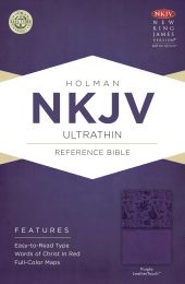 NKJV Ultrathin Reference Bible-Purple LeatherTouch Indexed
