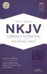 NKJV Compact Ultrathin Reference-Purple LeatherTouch