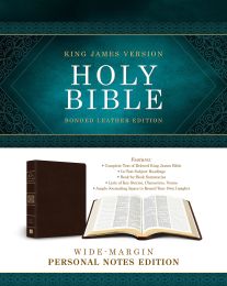 KJV Wide-Margin Personal Notes Bible-Burgundy Bonded Leather