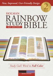 KJV Holman Rainbow Study Bible-Brown/Lavender LeatherTouch