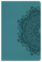 KJV Large Print Personal Size Reference Bible-Teal LeatherTouch
