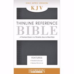KJV Thinline Reference Bible-Steel Gray Flexisoft