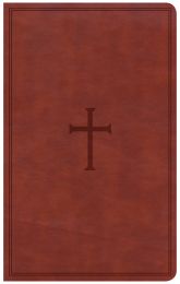 CSB Ultrathin Reference Bible-Brown LeatherTouch Indexed