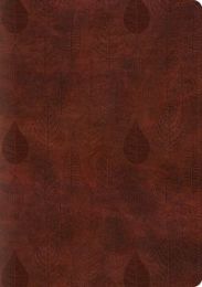 ESV Single Column Journaling Bible/Large Print-Chestnut Leaves Design TruTone