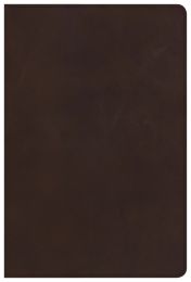 CSB Large Print Ultrathin Reference Bible-Brown Genuine Leather Indexed