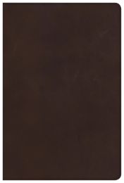 CSB Large Print Ultrathin Reference Bible-Brown Genuine Leather Indexed