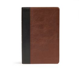 CSB Ultrathin Reference Bible-Brown/Black LeatherTouch