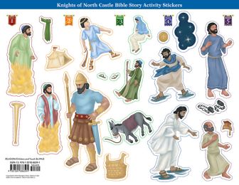 Vacation Bible School (VBS) 2020 Knights of North Castle Bible Story Activity Stickers (Pkg of 6)