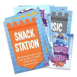 Vacation Bible School (VBS) 2020 Knights of North Castle Activity Center Signs & Publicity Pak