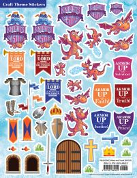 Vacation Bible School (VBS) 2020 Knights of North Castle Craft Theme Stickers (Pkg of 12)