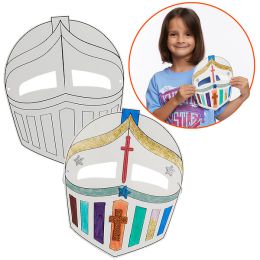 Vacation Bible School (VBS) 2020 Knights of North Castle Color-Your-Own Knight's Mask (Pkg of 12)