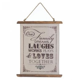 Family Laughs Linen Wall Art