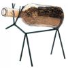 Stylized Reindeer Mercury Glass Bottle Light