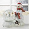 Color-Changing LED Snowman Snow Globe Figurine